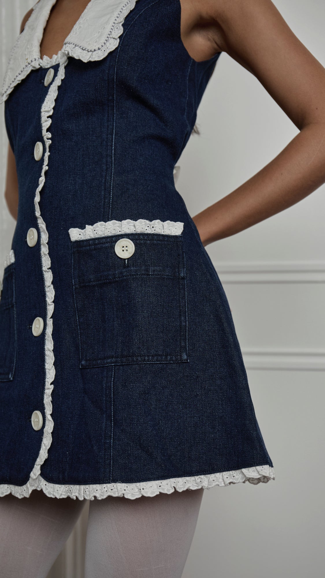 ADRIENNA DRESS - DENIM