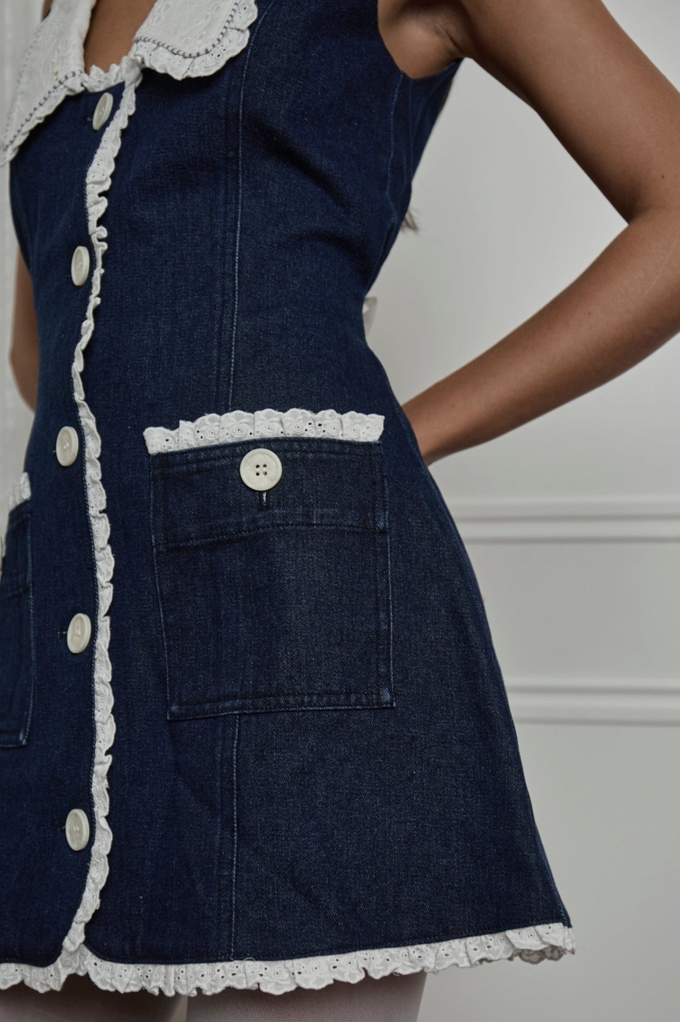 ADRIENNA DRESS - DENIM