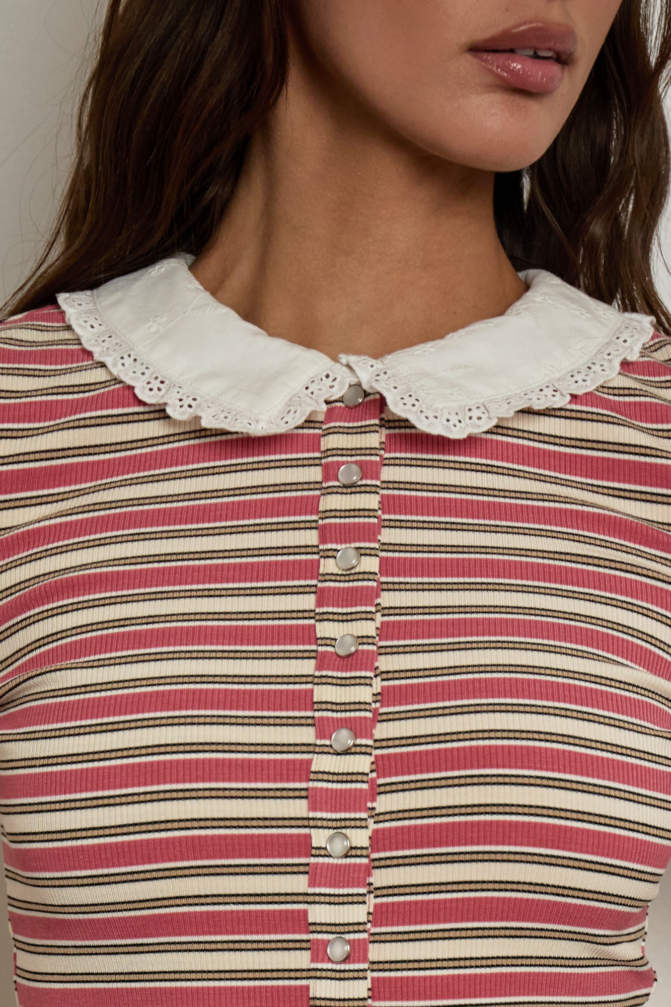 EDITH CARDIGAN - SCARLET STRIPE