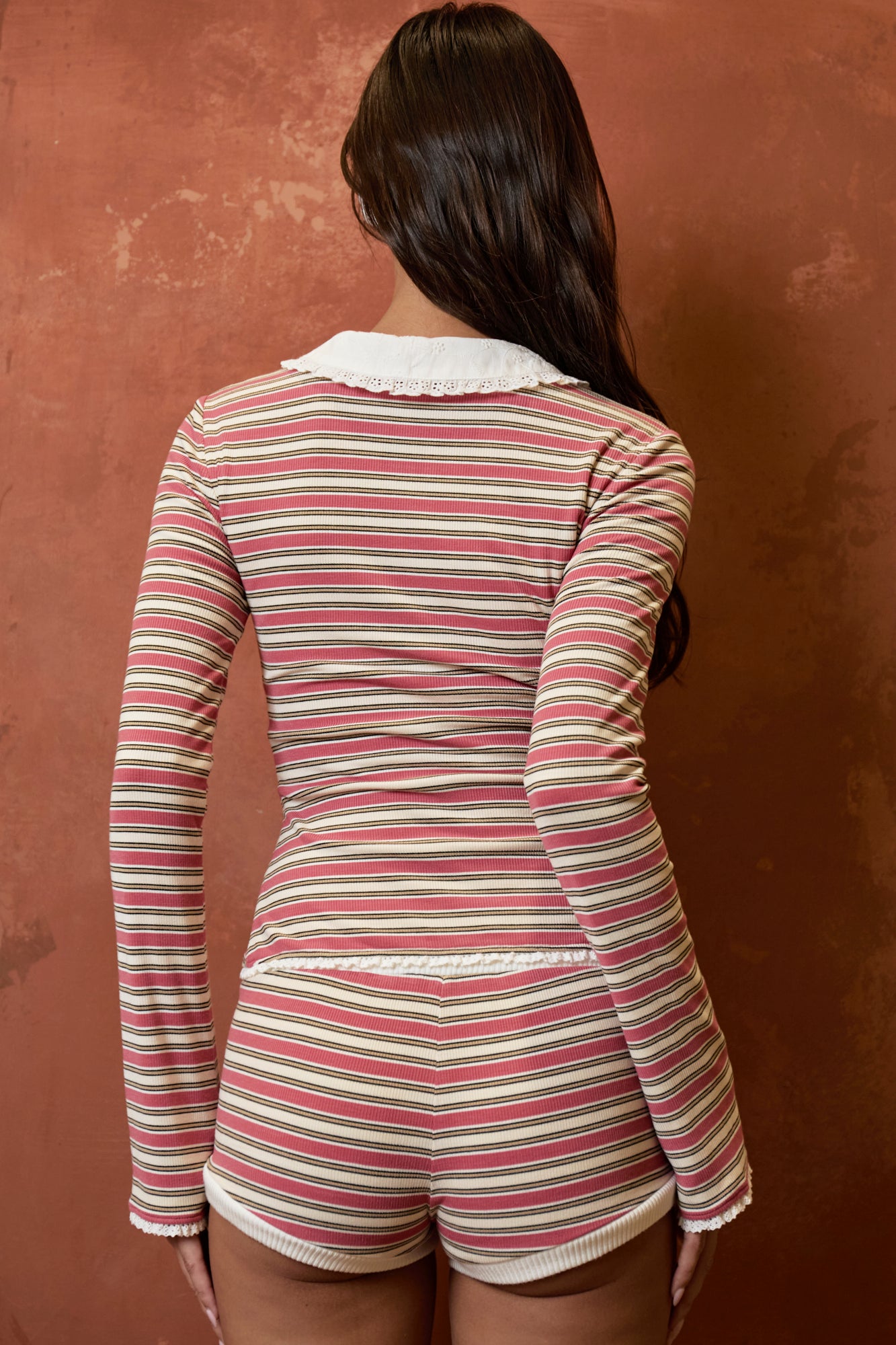 ELLE SHORT - SCARLET STRIPE