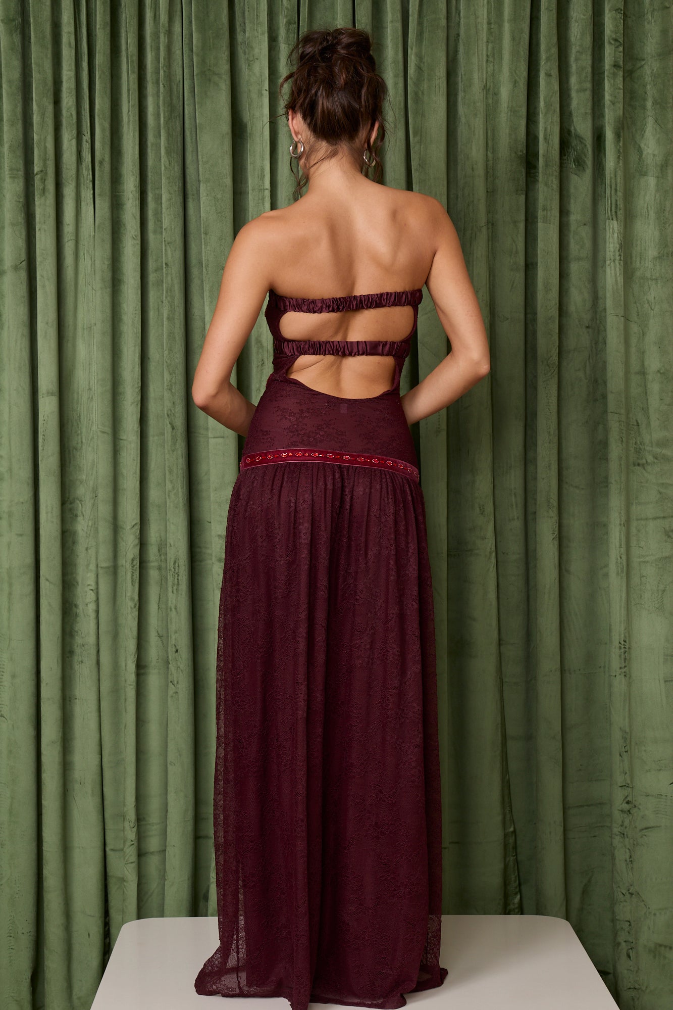 COLETTE DRESS - BORDEAUX