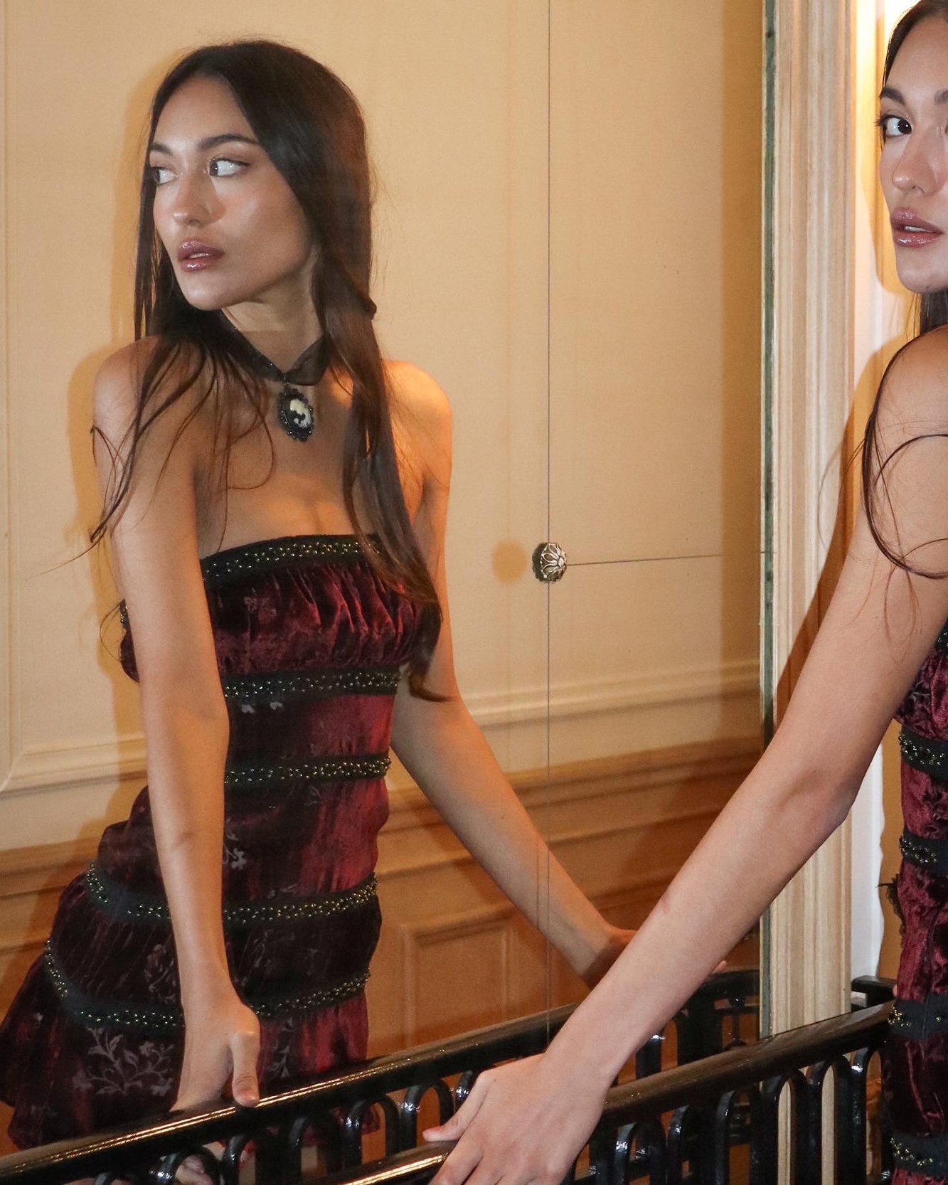 FRANCINE DRESS - BORDEAUX