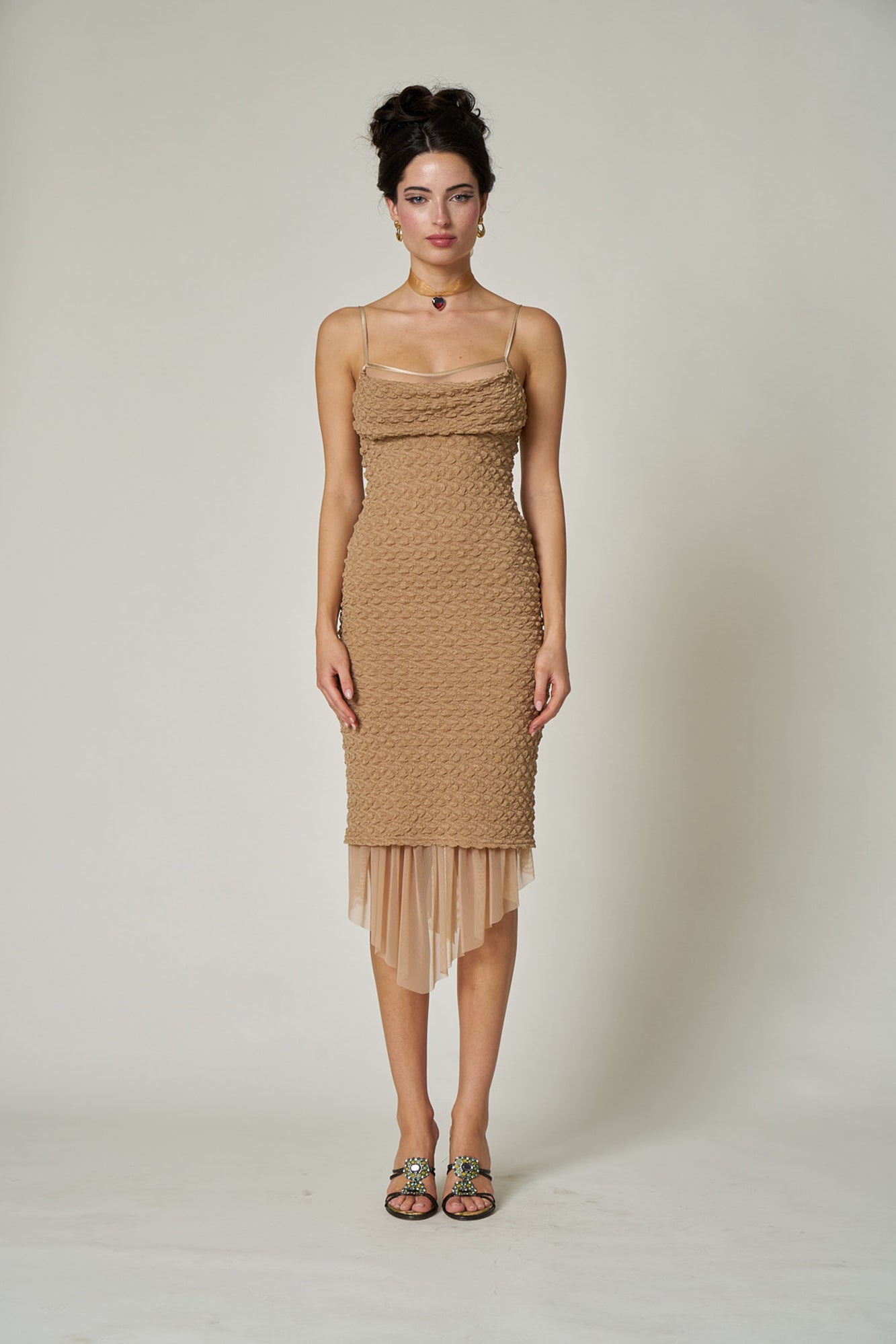 EMELINE DRESS - BROWN SUGAR