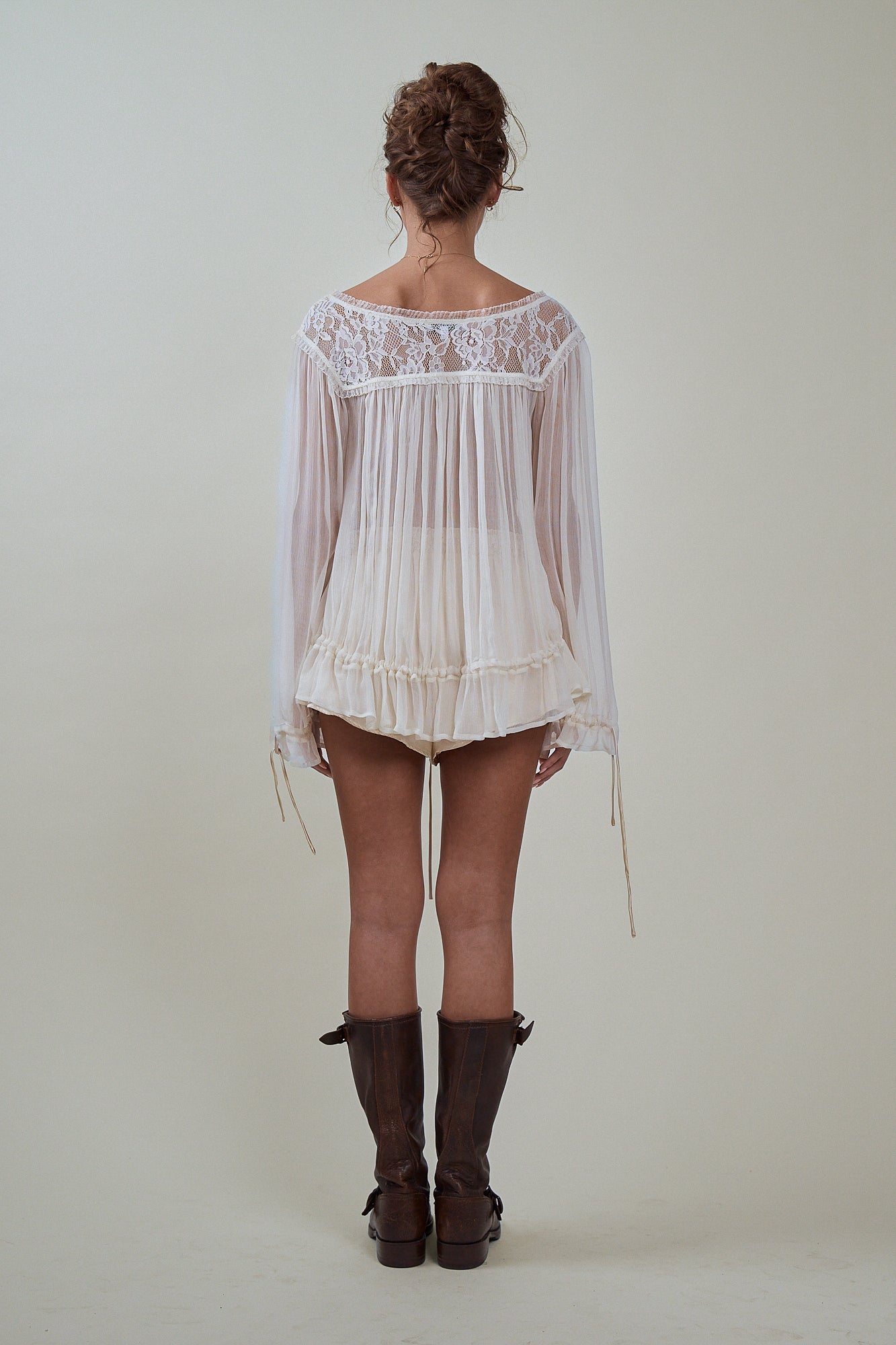 MIRELLE TOP - IVORY CHIFFON