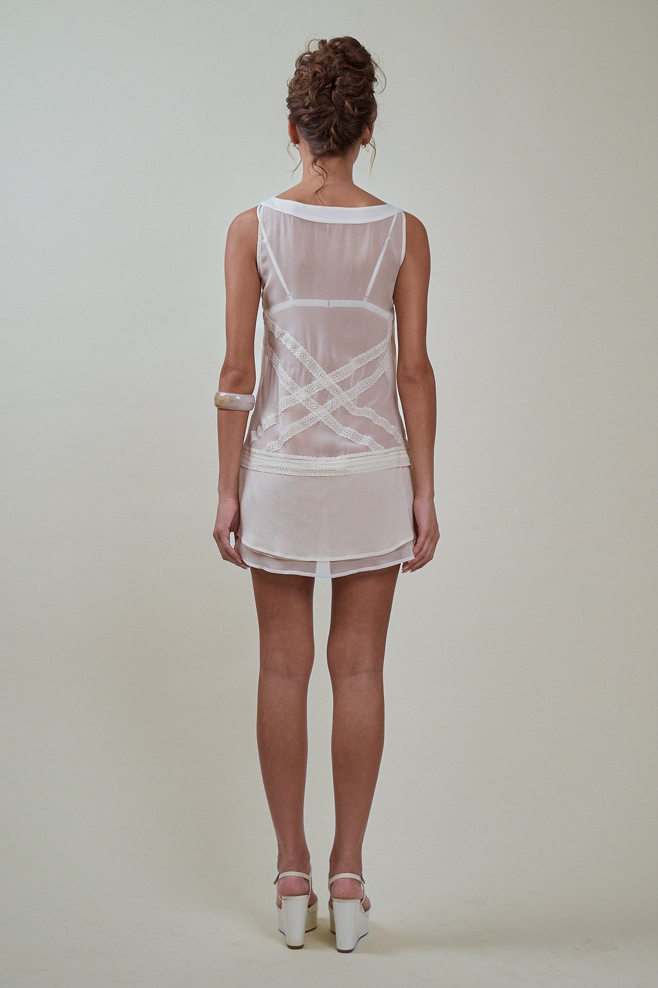 ISLA DRESS - IVORY CHIFFON