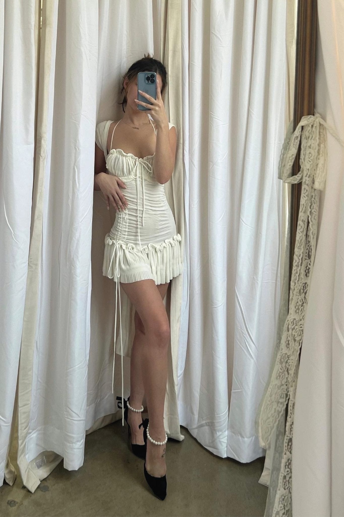 ANTOINETTE MIDI SKIRT - IVORY - FAIT PAR FOUTCH