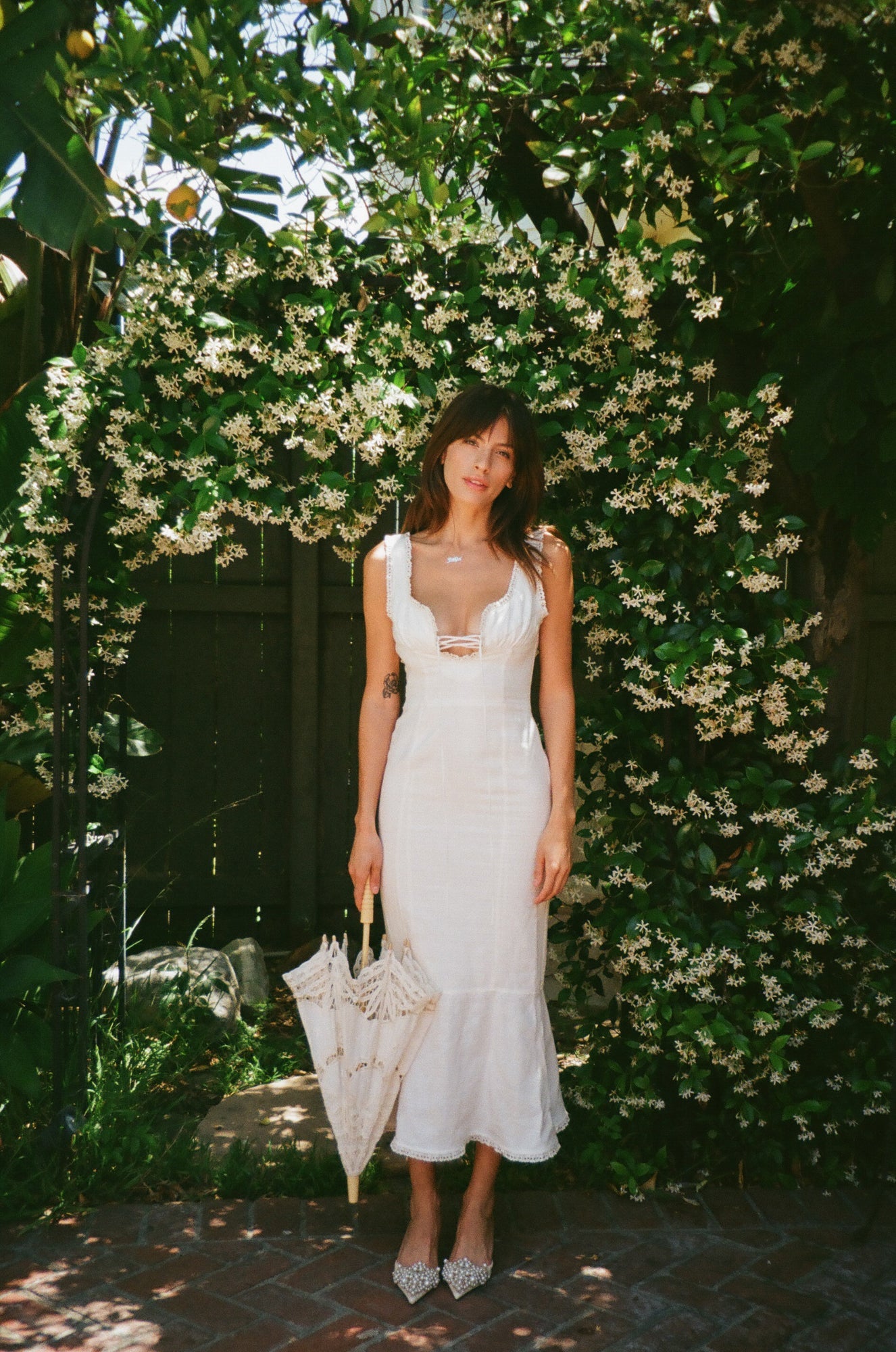 CHANTAL MIDI DRESS - IVORY - FAIT PAR FOUTCH