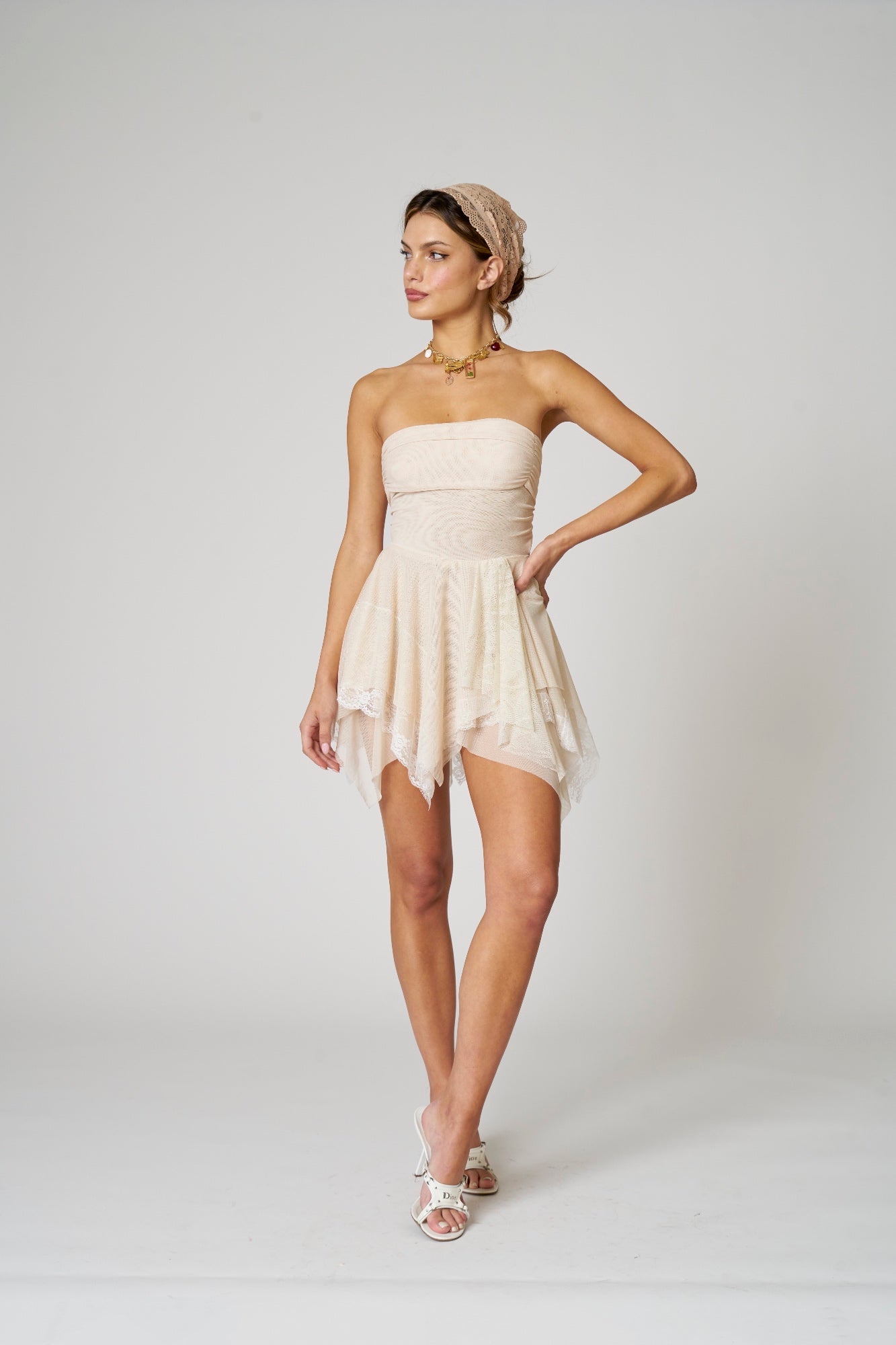 PENELOPE DRESS - NUDE - FAIT PAR FOUTCH