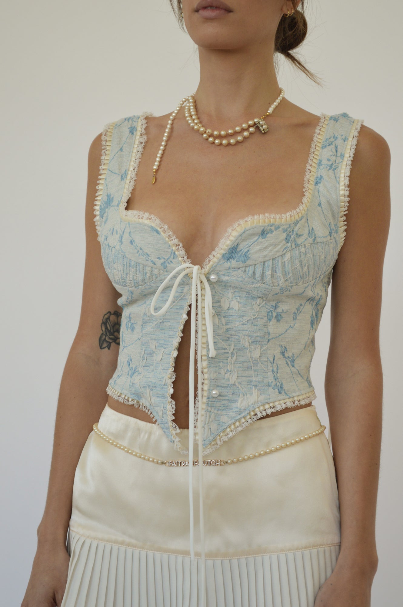 RENEE TOP - BLUE TAPESTRY - FAIT PAR FOUTCH