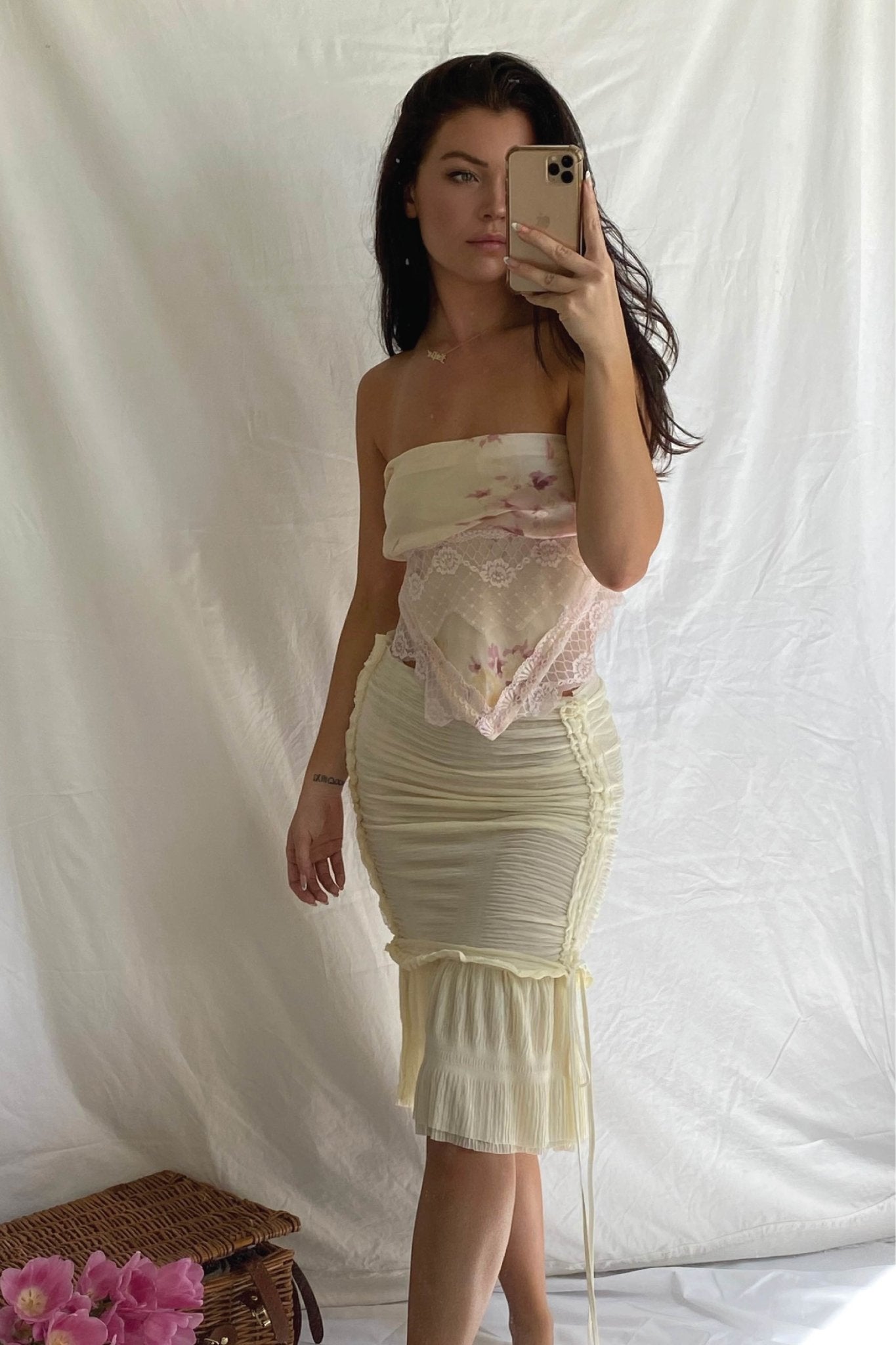 VALERIE TOP - ROSE FLEUR - FAIT PAR FOUTCH