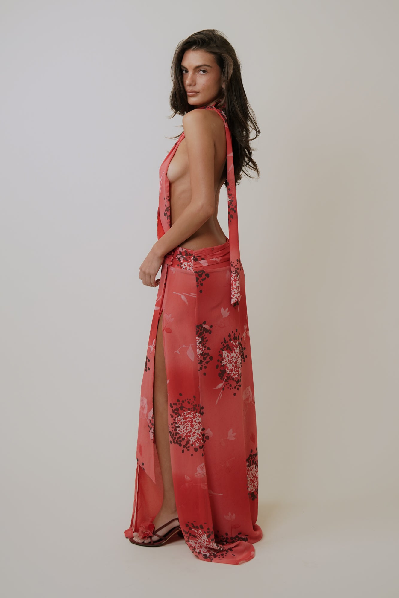 LOLA DRESS - SCARLET PEONY