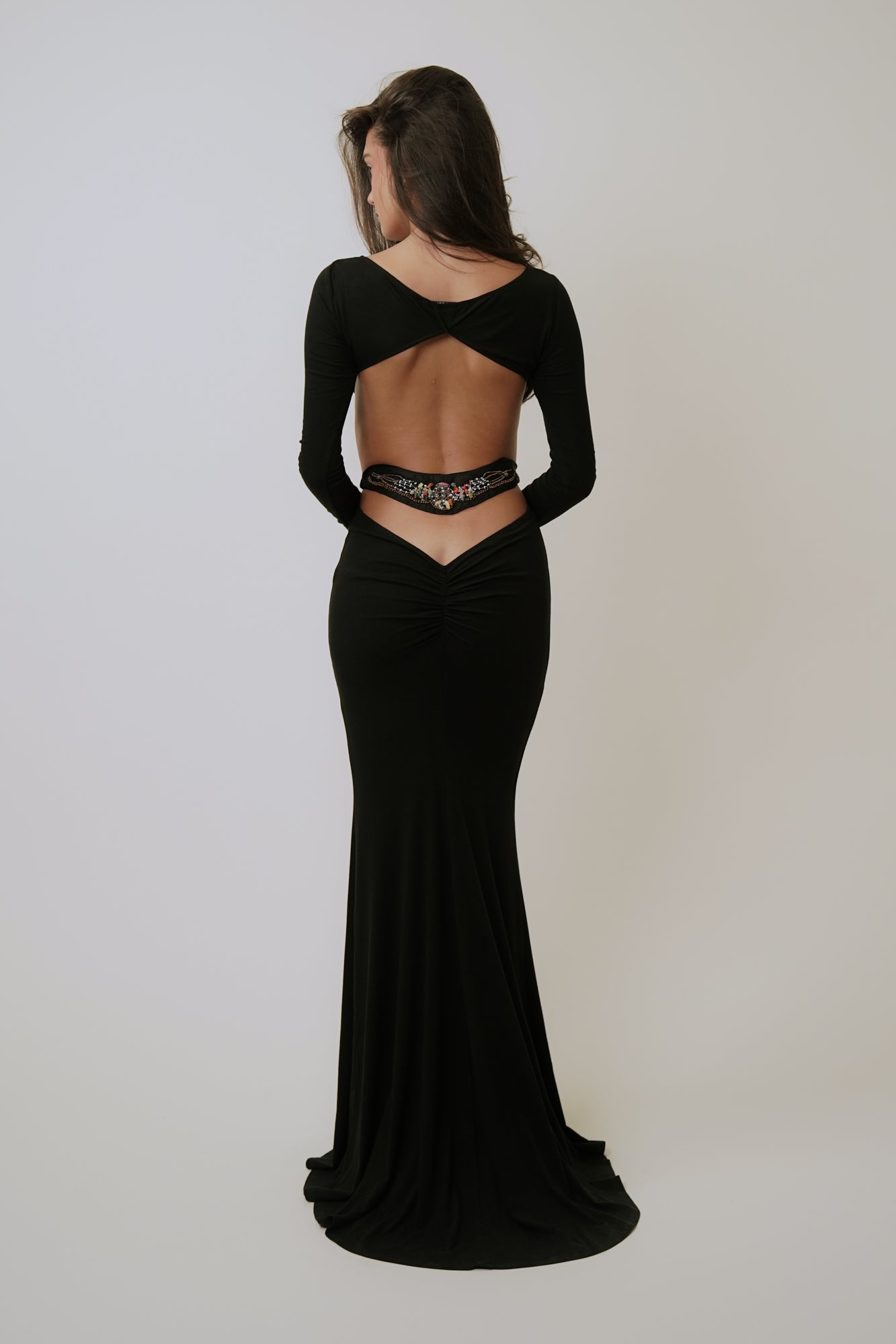 NINA DRESS - NOIR EMBELLISHED