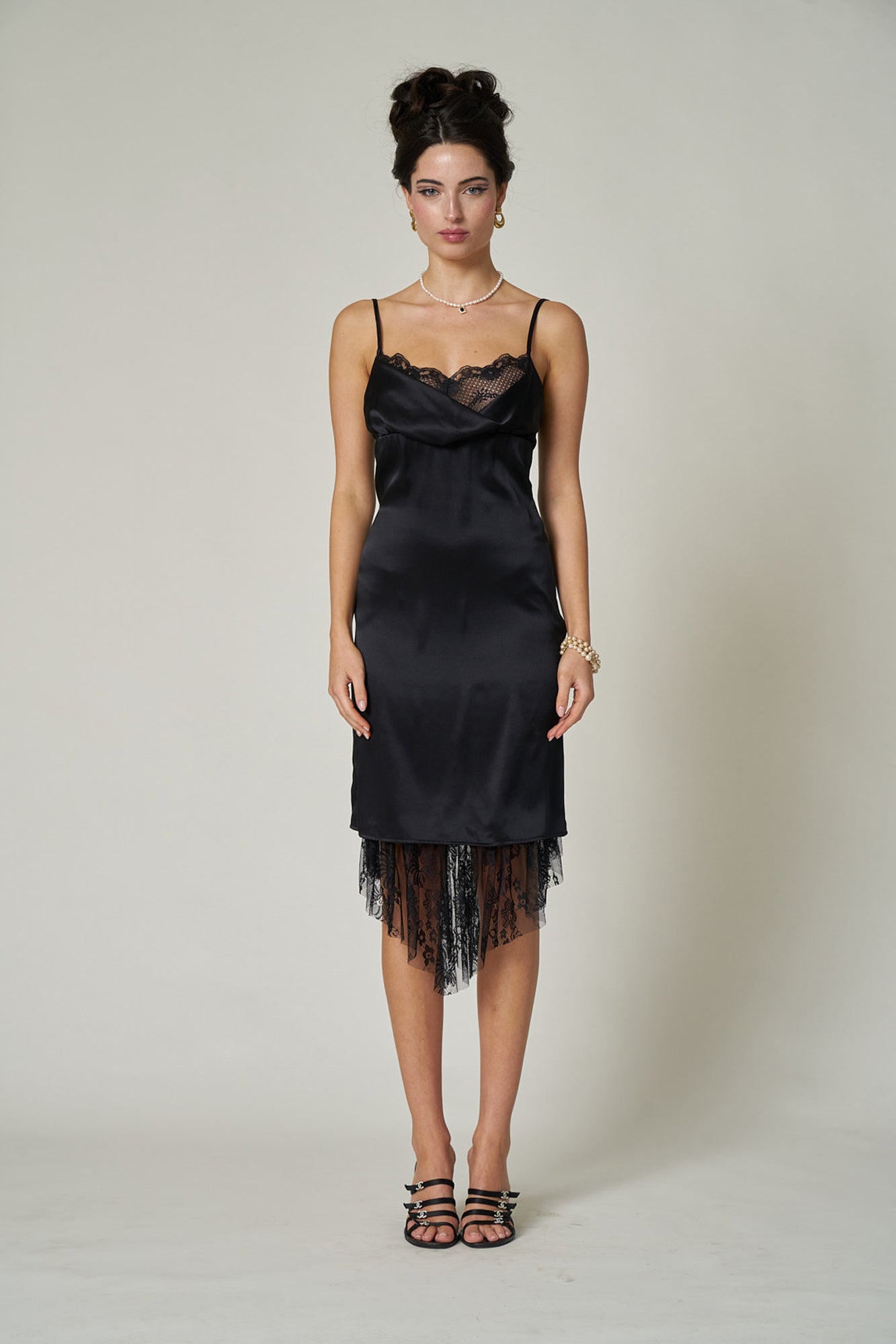 EMELINE DRESS - NOIR SILK