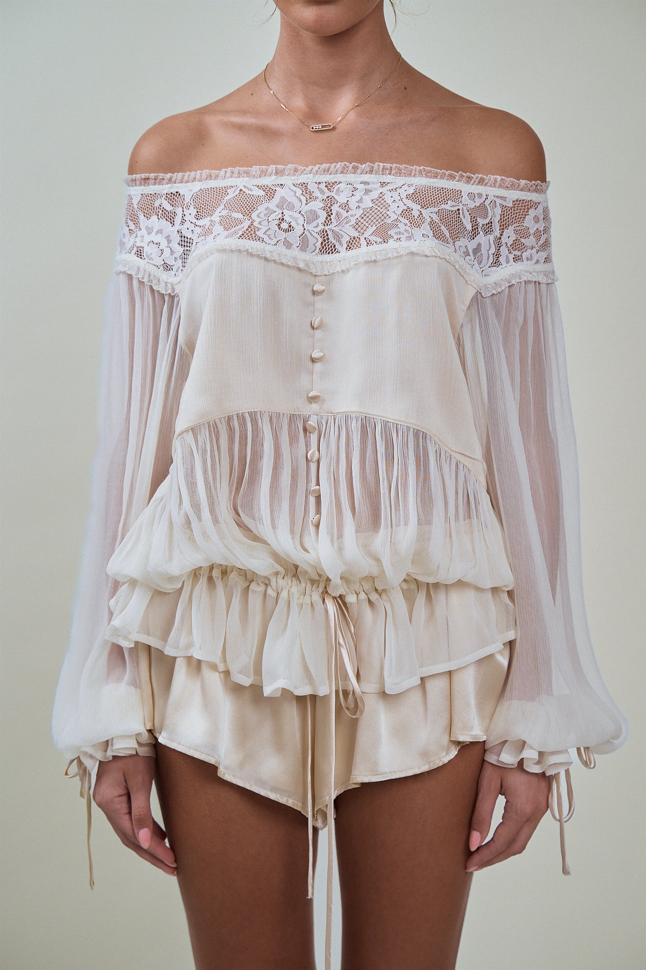 MIRELLE TOP - IVORY CHIFFON