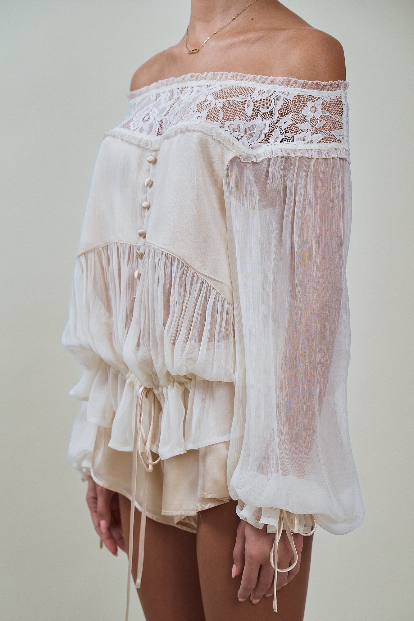 MIRELLE TOP - IVORY CHIFFON