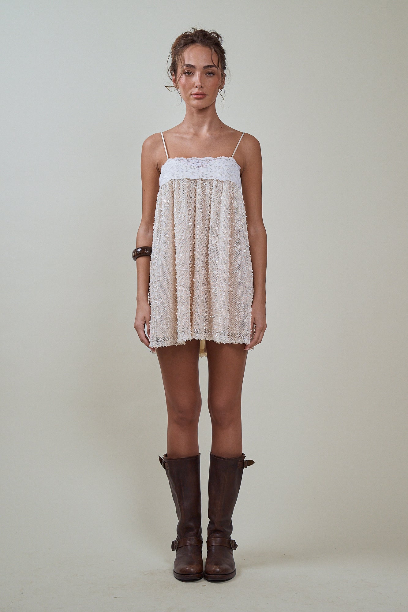 SOPHIA DRESS - IVORY SEQUIN