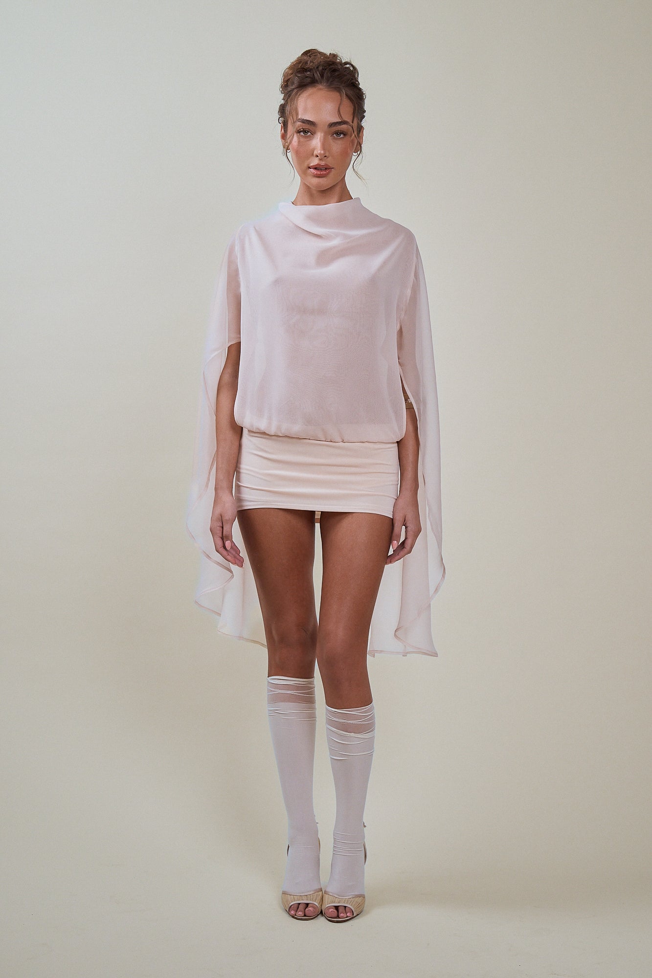 ALLURA DRESS - POWDER