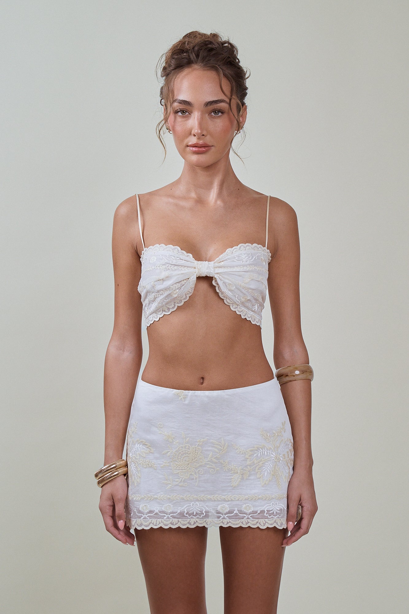 MAEVE TOP - IVORY EMBROIDERY