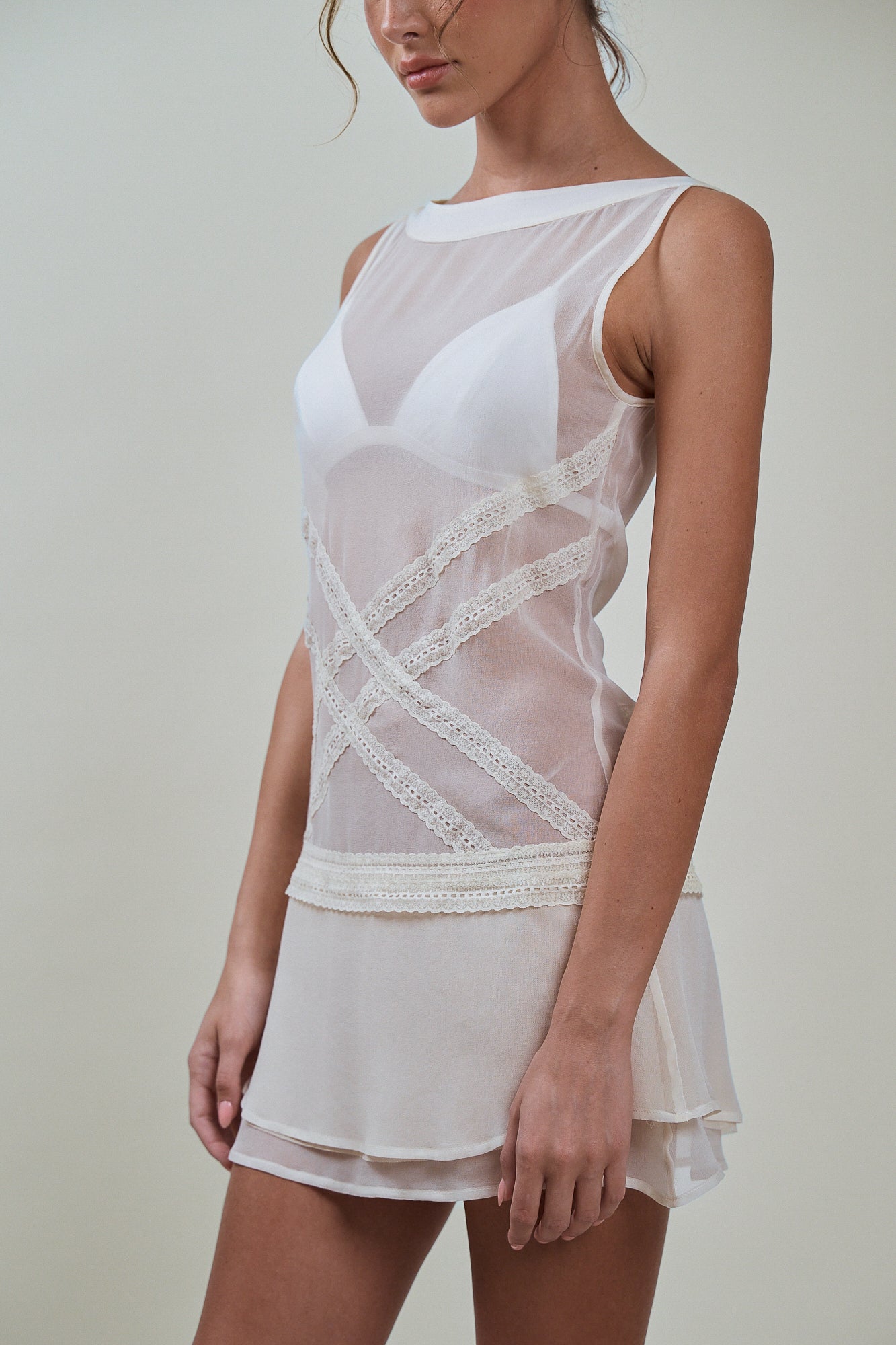 ISLA DRESS - IVORY CHIFFON