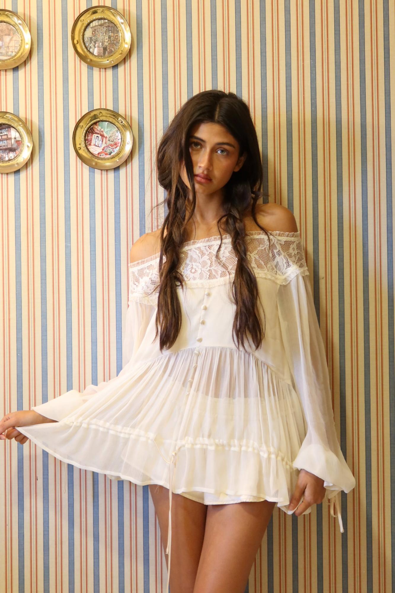 MIRELLE TOP - IVORY CHIFFON