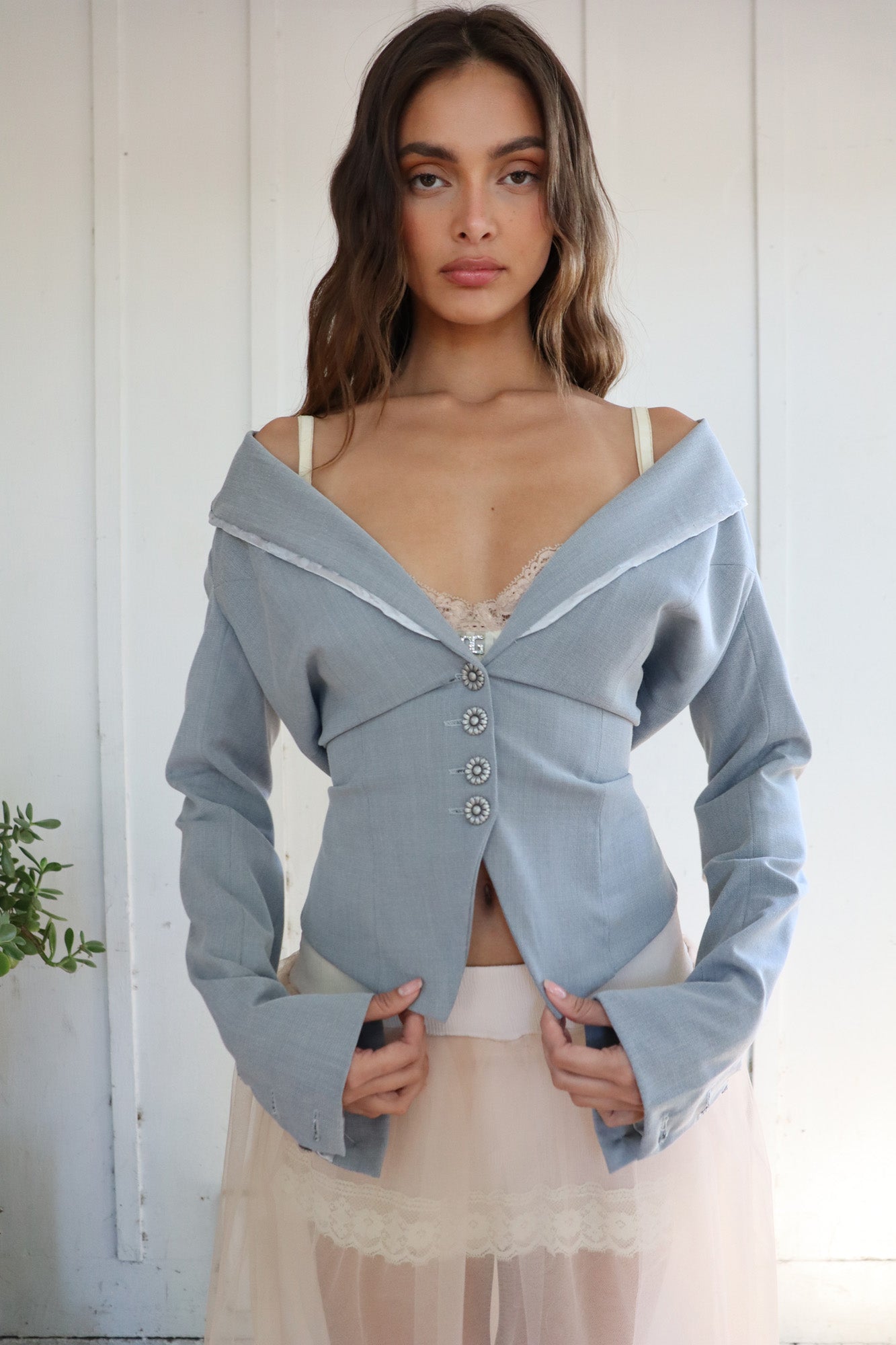 ELODIE BLAZER - MOONSTONE