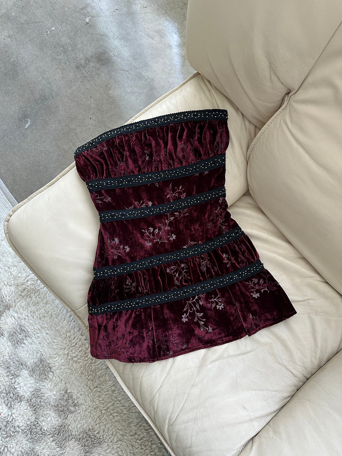 FRANCINE DRESS - BORDEAUX – Fait Par Foutch