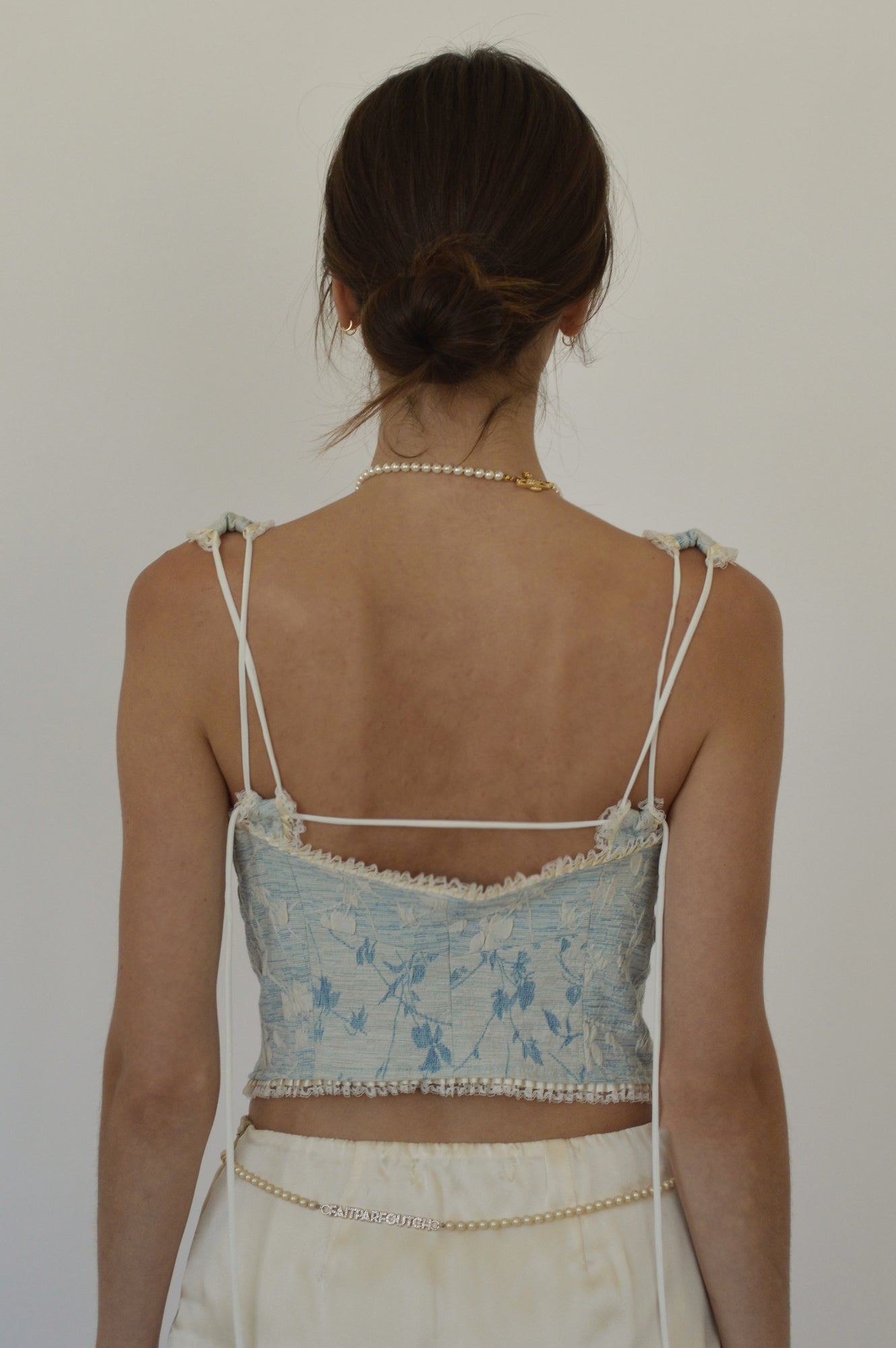 RENEE TOP - BLUE TAPESTRY - FAIT PAR FOUTCH